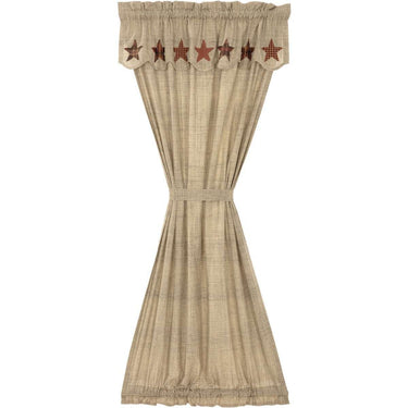 Abilene Star Door Panel with Attached Valance 72